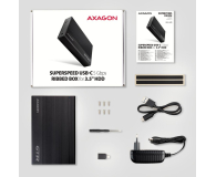 Axagon EE35-GTR USB-C 5Gbps RIBBED box 3,5" - 1485443 - zdjęcie 9